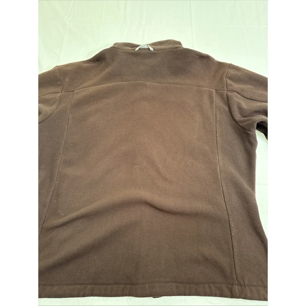 JACKET North Face MENS XL Full Zip Fleece Jacket BROWN/GRAY TRIM Comfort 721509‎